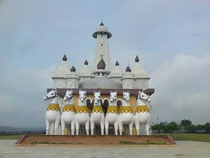 Sun Temple Chariot Wheels and Galloping Horses on Tata Road near Ranchi Jharkhand